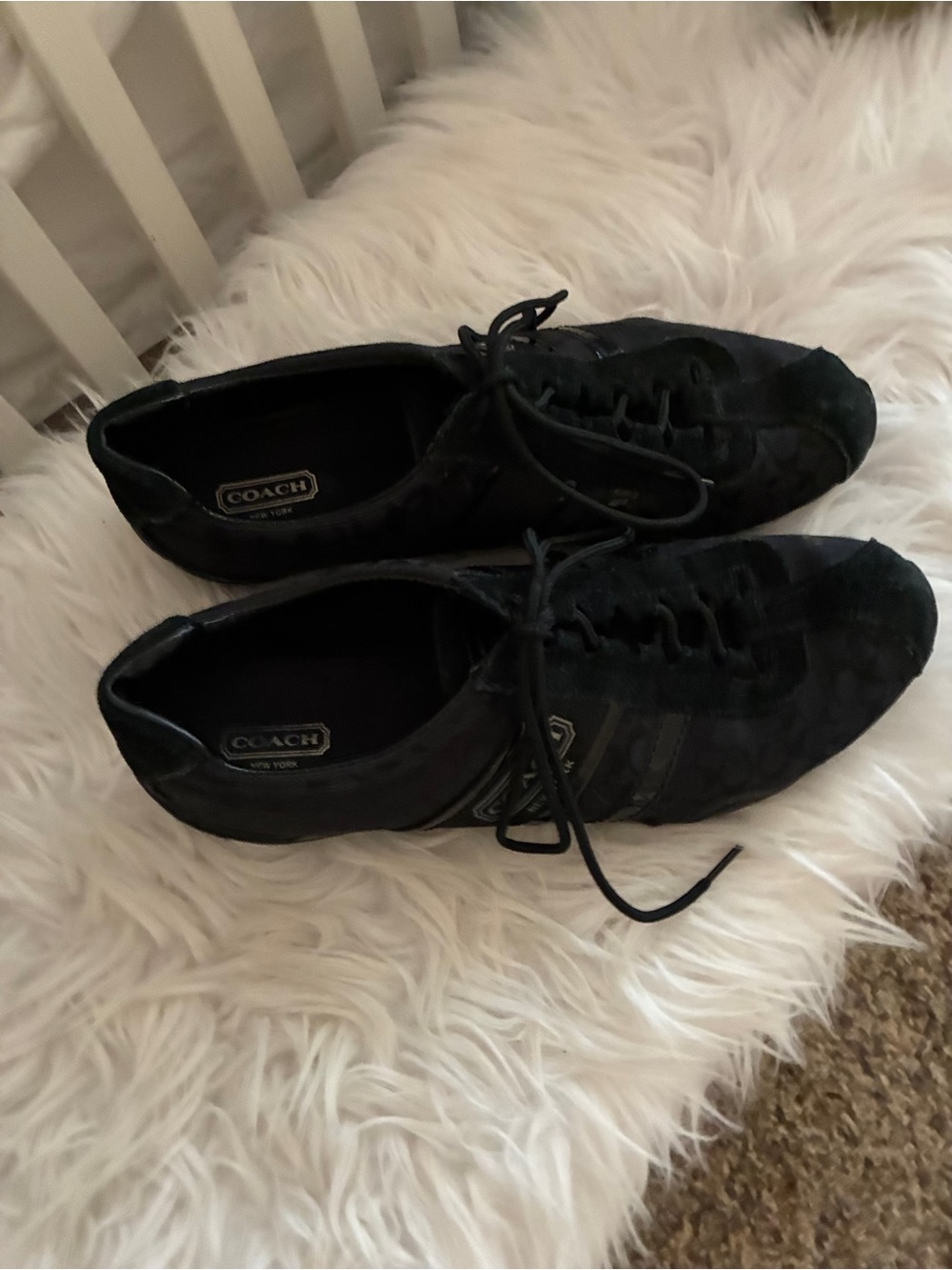 Coach Remonna Signature Sneakers - Black Sz 9.5 - Picture 11 of 15